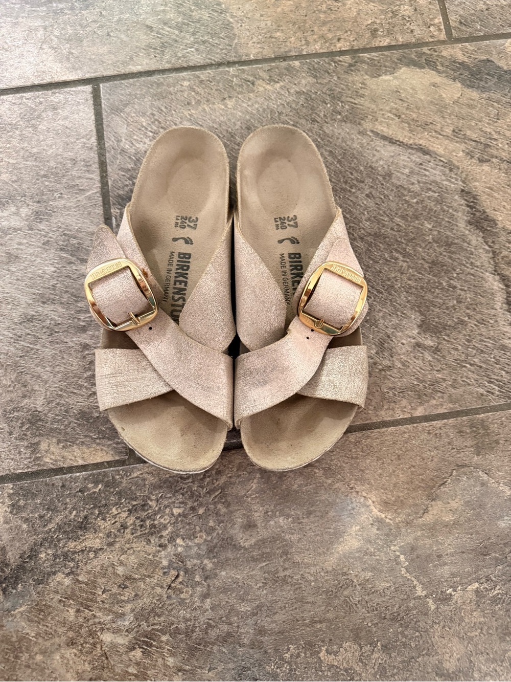 Birkenstock Siena Big Buckle Sandals size 37 Narrow Width